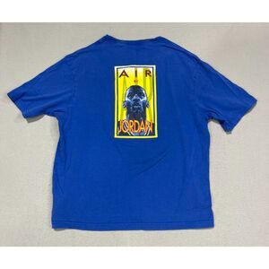 Air Jordan Graphic T-Shirt Mens Large LOOSE FIT Double Sided Spellout